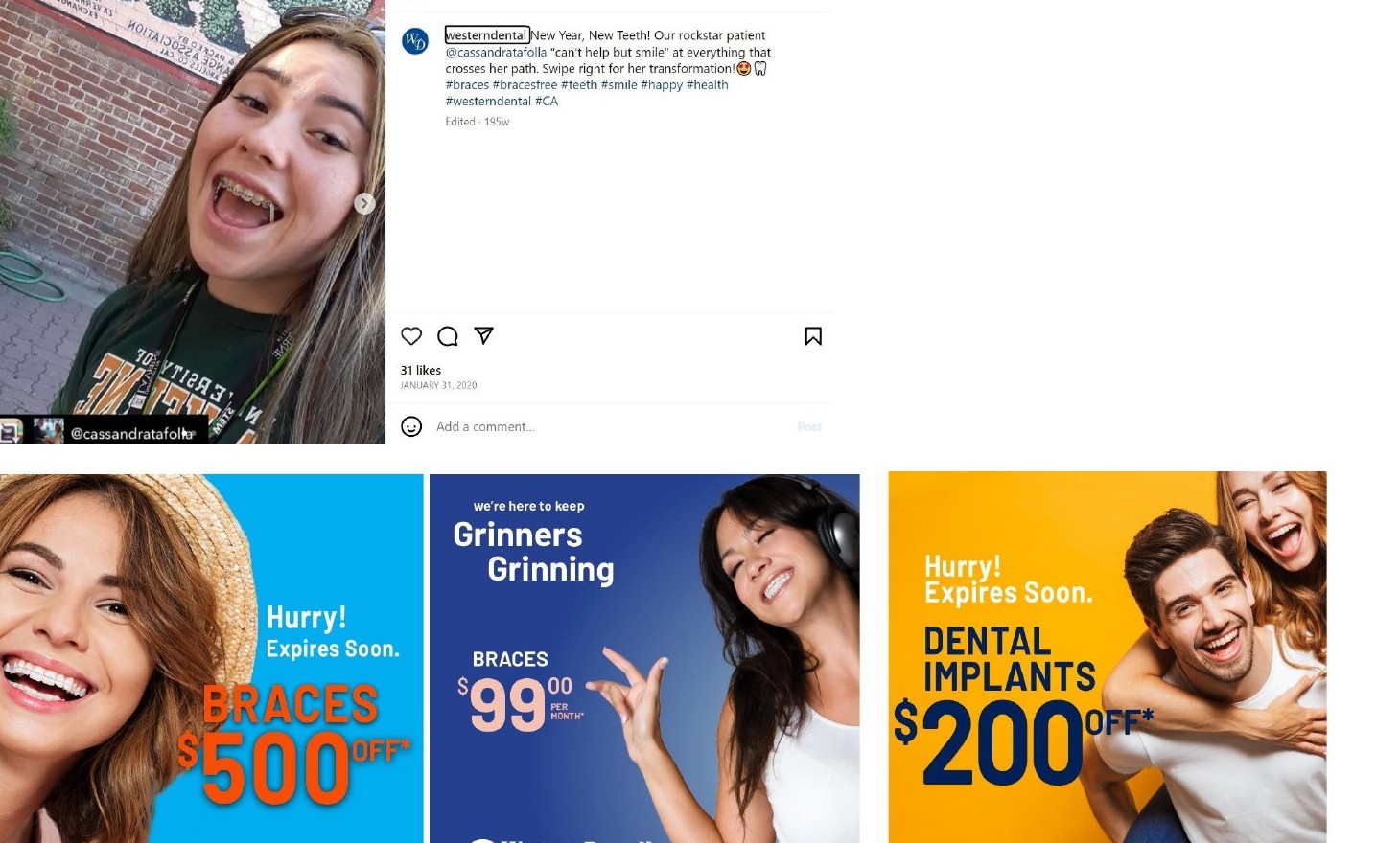 Western Dental digital campaigns