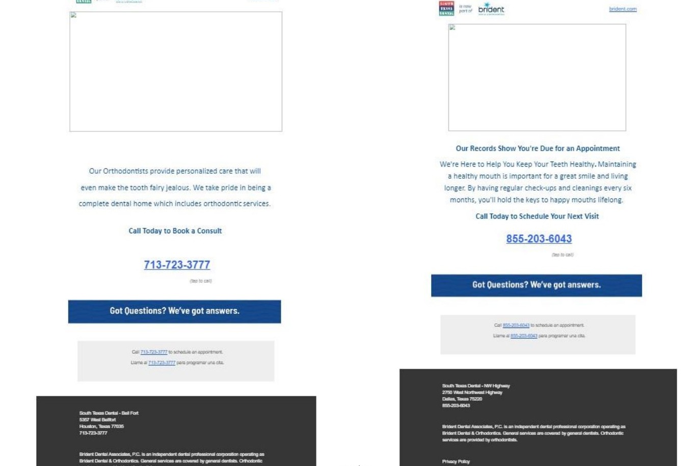 Western Dental email examples
